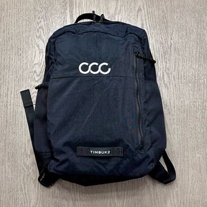 Timbuk2 Black Laptop Backpack CCC Logo Lightweight Travel Commuter Work Bag
